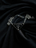 Prada Triangle Pendant Necklace.
