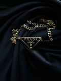 Prada Triangle Pendant Necklace.